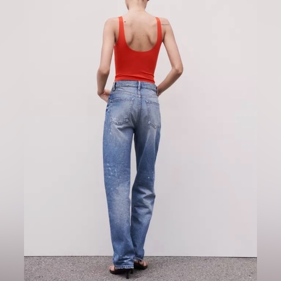 ZARA SQUARE NECK FITTED BODYSUIT - Picture 3 of 6